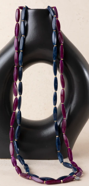 COLLARES LARGOS DOBLE RESINA